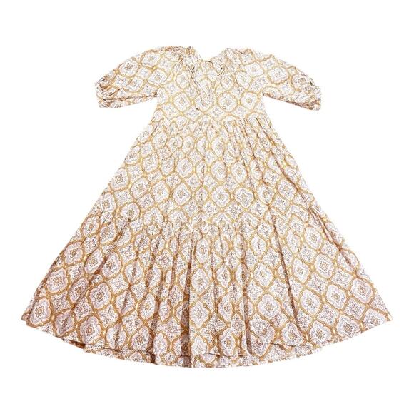 Matta New York Katia Diu Dress In Playa Moroccan Block Print Midi XS - Picture 2 of 6